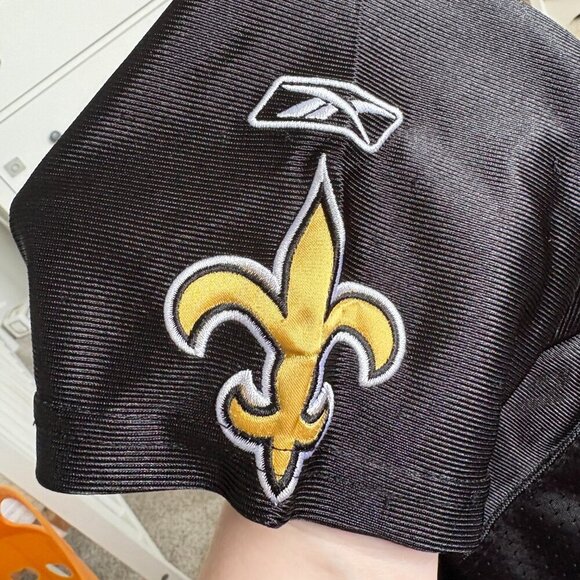 New Orleans Saints NFL Jersey Reebok Size L Kids Brees #9 Football OnField Black - Picture 9 of 9